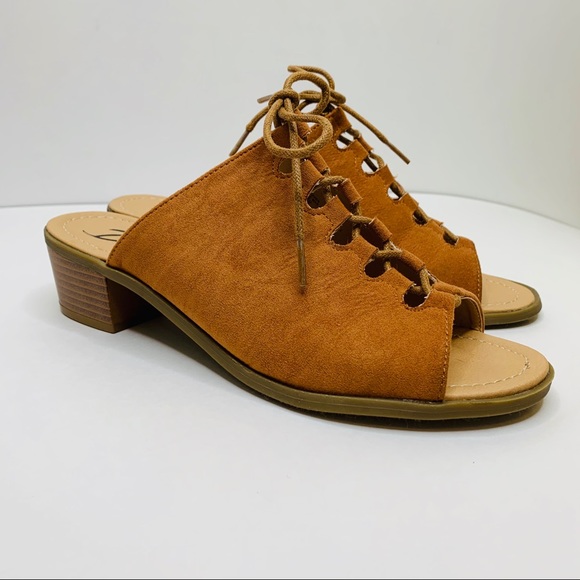 Diba Shoes - Diba London Women’s Camel Lace Up Slides Size 8